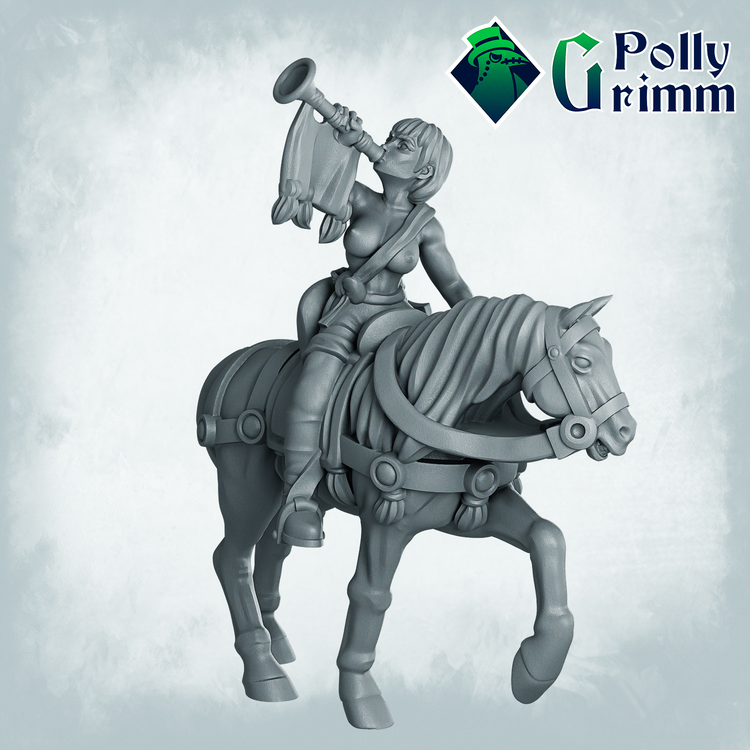 Imperial Humans. Cavalry Soldier With a Trumpet NSFW version